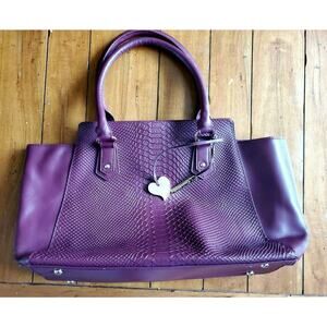 Cuore&Pelle Burgundy Large Leather Crossbody Bag